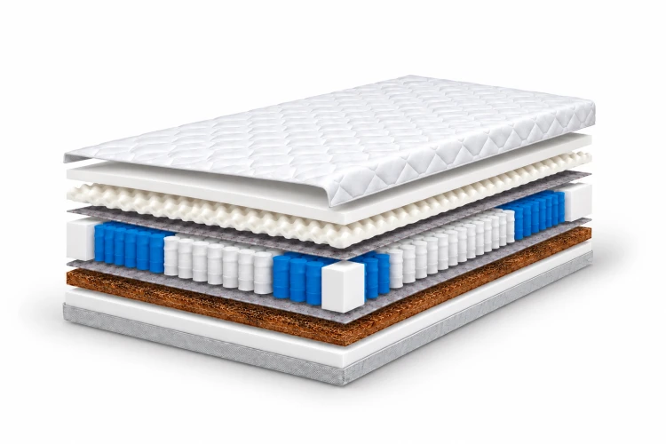 Budowa warstwowa materaca MOLETTO PREMIUM 160x200 H4/H5 – Multipocket, pianka, filc i mata kokosowa